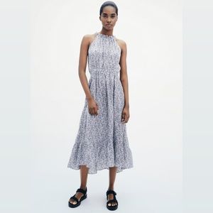 Zara Floral Print Halter Dress